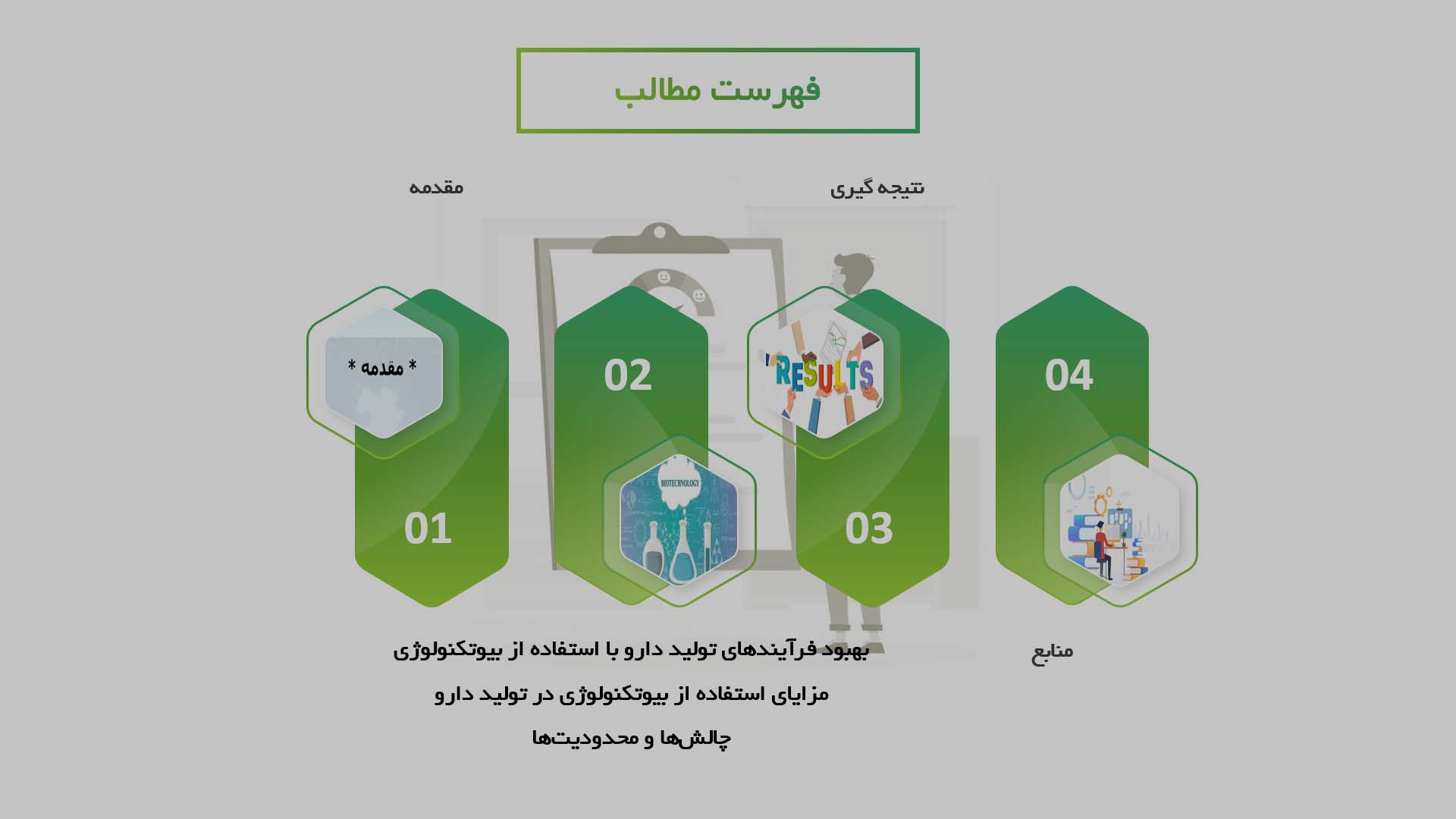 پاورپوینت مطالعه تأثیرات بیوتکنولوژی بر بهبود کارایی فرآیندهای تولید دارو